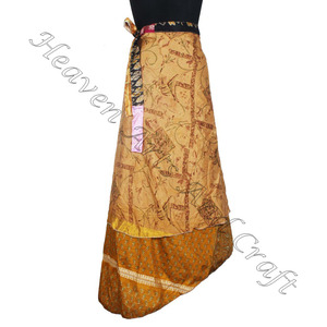 Gran oferta para mujer, último diseño de falda envolvente en verano, falda envolvente reversible de seda Vintage mágica de 38 pulgadas de largo, envoltura mágica de tubo Halter - Product Image 6