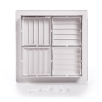 HVAC Plafond carré en plastique ABS blanc monté au plafond Diffuseur à 4 voies pour la ventilation Sortie multidirectionnelle Australie évent