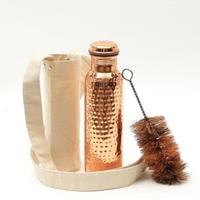 Bouteilles d'eau en cuivre écologiques résistantes aux rayures, design classique, couvercle avec revêtement anti-corrosion pour les femmes attachées au style et à la fonctionnalité
