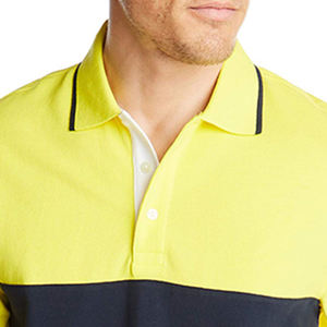 Polo décontracté pour hommes en coton respirant à manches courtes, design uni, vente en gros de vêtements à la mode bon marché - Product Image 1