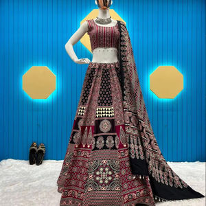 Último diseñador Rayon Printed Kodi Work Lehenga Choli por Fab Zone - Product Image 1