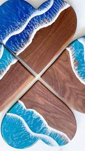 Décoration de table de cuisine Bloc à découper en bois et résine personnalisé Planche à découper en bois durable Blocs de cuisine Planche à découper en bois - Product Image 6