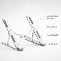 Support de tablette PC en métal réglable, support pliable pour ordinateur portable, support de refroidissement, support en aluminium compatible avec iPad