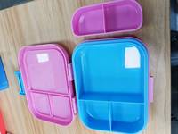 Auslaufsichere Plastik-Bento-Lunchbox für Schulkinder mit Mehreren Fächern, Behälter für Warme Speisen, Mikrowellengeeignet für Kinder