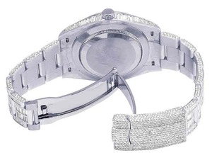 Montre personnalisée Baguette entièrement sertie de diamants en quartz, bijou de mode de luxe pour homme, style hip-hop, cadran en verre - Product Image 3