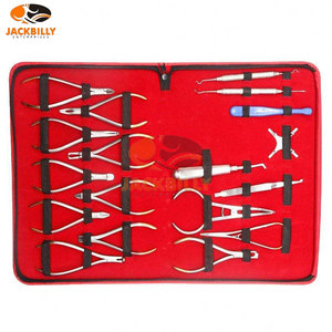 Juego de herramientas de ortodoncia Premium, 18 Uds., alicates, kit de fórceps, dentistas, ortodoncistas, aparatos dentales, instrumentos médicos de trabajo - Product Image 1