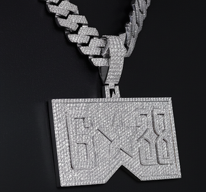 Accesorios de joyería para hombre de oro blanco de 14kt hechos a mano con diamantes cultivados en laboratorio con cadena de Hip Hop para hombre completamente helada con colgante - Product Image 2