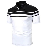 Polos pour hommes en coton de qualité supérieure avec logo brodé sur mesure Polos respirants de couleur unie avec logo personnalisé pour hommes