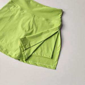 Vacaciones de verano Dos antideslumbrantes Yoga Media falda Cintura alta Falda DE TENIS dividida Secado rápido Fitness Vestido corto Ropa Pantalones cortos - Product Image 2