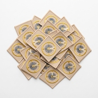Badge hexagonal vintage sablier en sergé bleu marine avec bordure marine, thermocollant, pour la création de patchs personnalisés en gros