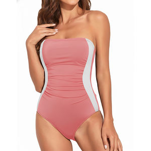 Maillot de bain une pièce sans bretelles et sans dos, sexy, imprimé pour femmes - Product Image 4