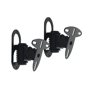 Set di 2 supporti da parete in alluminio di colore nero da 5 kg per custodie acustiche per TV e carrelli - Product Image 1