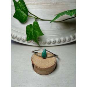 Navajo Handmade Sonoran Mountain Turquoise & Sterling <b>Silver</b> Fashion <b>Cuff</b> <b>Bracelet</b> - Product Image 1