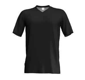 Maillot de football respirant imprimé par sublimation 100 % polyester à séchage rapide, col en V, manches courtes, personnalisable pour équipe - Product Image 1