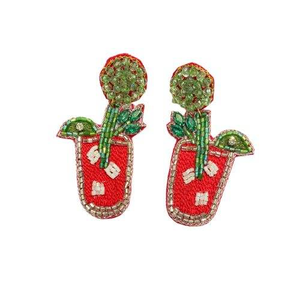 Pendientes hechos a mano con cuentas chapadas en oro para mujer, para fiestas, bodas, compromisos, regalos, joyería artesanal - Product Image 2