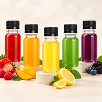Bouteilles de jus et de lait en PET miniatures portables, contenants de boissons en vrac, gobelets en plastique vides de 2 oz