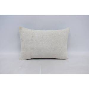 Beige Ikat Toile <b>Patchwork</b> Wool Pillow 16x24 Inch Vintage Pattern Decorative Accent Cushion for <b>Bedding</b> Sofa and Floor Use - Product Image 1