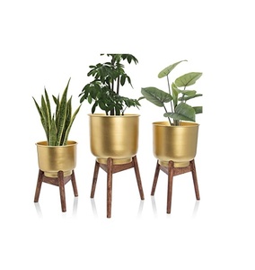 Pot de jardinière en laiton martelé pour la maison, Pot de fleurs respirant avec support pour taille personnalisée, prix bon marché - Product Image 2