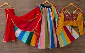 Colección especial de verano para mujeres: Lehenga Choli de algodón hasta el suelo con estampado digital, de secado rápido, ideal para fiestas. - Product Image 4