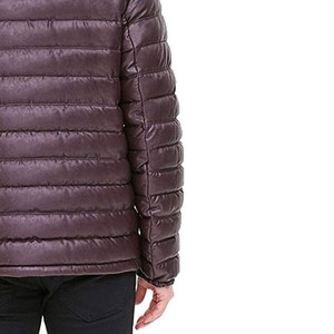 Ropa deportiva informal para hombre, chaqueta acolchada para exteriores, cuello levantado, manga larga, 100% poliéster, impermeable, transpirable, con cremallera completa - Product Image 5