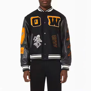 Veste universitaire unisexe imprimée sur mesure haute qualité hiver col montant coupe-vent écologique polyester/coton - Product Image 3