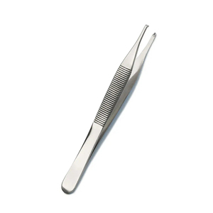 Pinzas de dientes de rata manuales de acero inoxidable alemán de 12 cm para uso quirúrgico, juego de instrumentos CE, pinzas de tejido Adson - Product Image 3