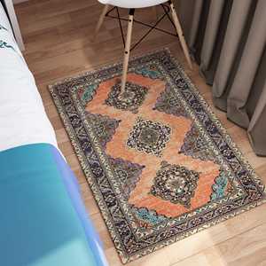 Tapis au design vintage, tapis orange, tapis à motif floral vintage, tapis gobelin - Product Image 5