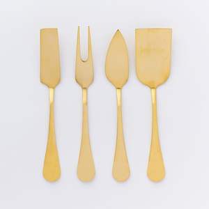 Juegos de quesos decorativos de mesa con acabado moderno dorado con mango de Metal para restaurantes de lujo, cocina casera - Product Image 6