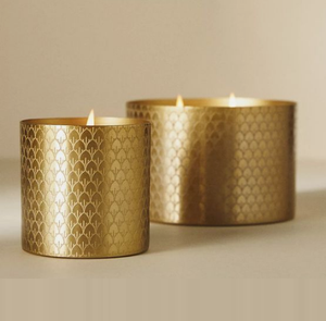 Bougeoir votif en métal élégant de conception classique Votives modernes de finition d'or pour la décoration de table de mariage - Product Image 1