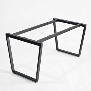Pieds de table en acier au design industriel Trapez Concept 1400x800mm, robustes, pour table basse et table à manger, assemblage requis (HCTC006) - Product Image 1