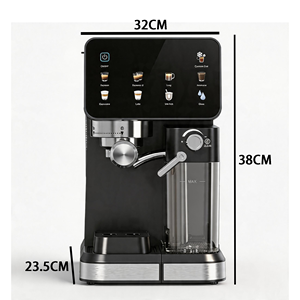 Cafetera Espresso Inteligente de 20 Bares, Cafetera Profesional con Sistema de Leche Automático Incorporado, Control LCD Digital, Uso en Exteriores, Aluminio - Product Image 2