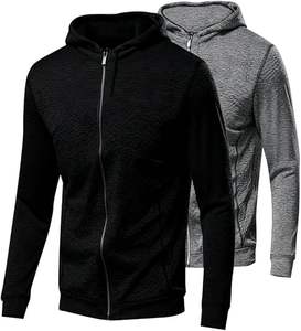 Sweats à capuche légers pour hommes-Vestes athlétiques respirantes à fermeture éclair, pour l'automne et l'hiver, vêtements de sport pour la course à pied - Product Image 1