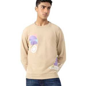 Custom Embroidered Streetwear Blank Heavy Pullover Sweatshirt 100% Cotton Plain <b>Thick</b> Round Neck Sweater <b>Hoodies</b> for <b>Men</b> - Product Image 5