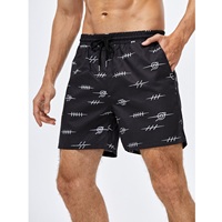 Shorts de bain pour hommes en polyester uni, taille haute, avec cordon de serrage, en tissu satiné, imperméables, pour la plage, la gym et le surf, vente en gros BD