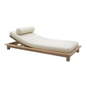 Tumbona Individual Raphael de Madera de Teca Sólida con Cojín Resistente a la Intemperie para Uso en Exteriores - Product Image 5