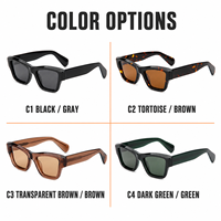 Lunettes de soleil rectangulaires Mellume Chic Premium avec logo personnalisé, monture épaisse en acétate, verres polarisés TAC pour hommes et femmes