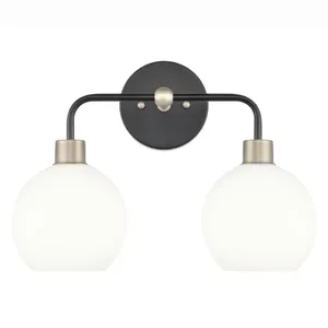 Lo último en abrigo negro montado en la pared, marco de Metal, forma blanca, nueva cubierta de lino, lámpara de pared dorada para dormitorio, bollos de pared de acero, Control de interruptor - Product Image 1