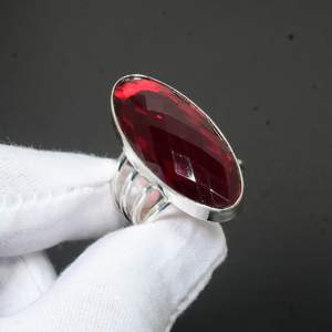 Gemstone Garnet Rings Birthstone 925 Sterling Silver Designer Rings Unique Jewelry Rings For <b>Women</b> Men Gifts - Product Image 4