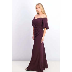 Abito a tubino viola Calvin Klein da donna con scollo a cuore e spalle scoperte, taglia 14, con vita naturale - Product Image 3