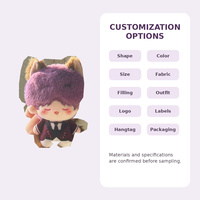Peluche personnalisée en forme d'oreilles de chat, mini mascotte personnalisée avec broderie de logo pour cadeaux promotionnels