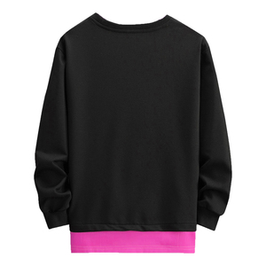 Sudadera de bloque de Color para niños, sudaderas de alta calidad con bolsillo y solapa, ropa de calle de peso pesado de invierno Unisex personalizada de algodón suave para hombres - Product Image 6