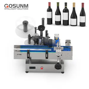 Tabletop Round Bottle Labeling Machine Label Dispenser New Label Printer Machinery Wrap-Around Automatic
