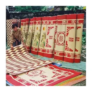 Tapis de carénage naturel tissé à la main 100% tapis de paille de couchage colorés style traditionnel du Vietnam qualité supérieure