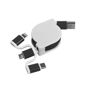 Gadget USB Promozionale 3-in-1 Personalizzato con Cavo Retrattile - Product Image 3