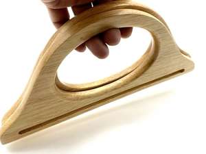 Nolvo World 24.5*11.5cm Wood Purse Handle DIY Replacement Wood <b>Bag</b> <b>Strap</b> Handle Shoulder Belt <b>for</b> Handbag - Product Image 3