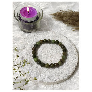 Handcrafted and Stretchable Excellent Quality Hot Selling Elegant Design Smooth Green Opal Round <b>Beads</b> <b>Bracelets</b> for Wedding - Product Image 1