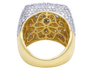 แหวนฮิปฮอปกรอบสี่เหลี่ยมสุดหรูสำหรับผู้ชาย925สเตอร์ลิงเงิน VVS เพชรโมอิสซาไนท์ - Product Image 5