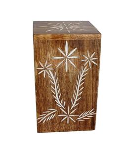 Handcrafted Wooden Urn <b>Box</b> Human Adults Cremation Ashes <b>Box</b> Memorial Keepsake Rectangular <b>Large</b> <b>Box</b> (Antique Mango Wood - Product Image 1
