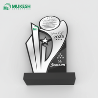 Trophée en acrylique poli durable d'excellence, reconnaissance des employés, gravure personnalisée, impression typographique, événements d'entreprise, Mukesh
