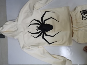 Premium 2-Color Flared Sweatpants Hoodie Sets High Waist Terry Cotton <b>Fabric</b> Street Style Stacked Pants Sweatsuits for Summer - Product Image 4